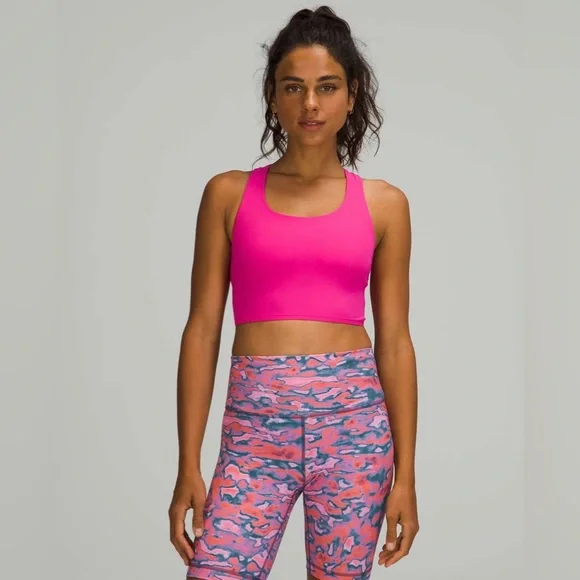 SIZE 6 Lululemon Stash It Bra *Medium Support, B/C Cup SONIC PINK